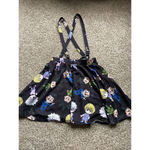 Hot Topic Hunter X Hunter‎ Black Character Skirt With Suspenders Size L